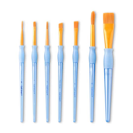 9 Pack: Golden Taklon Flat Variety Brush Set by Craft Smart®